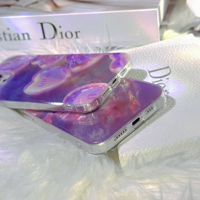 Luxury Crystal Heart CD-Inspired iPhone Case