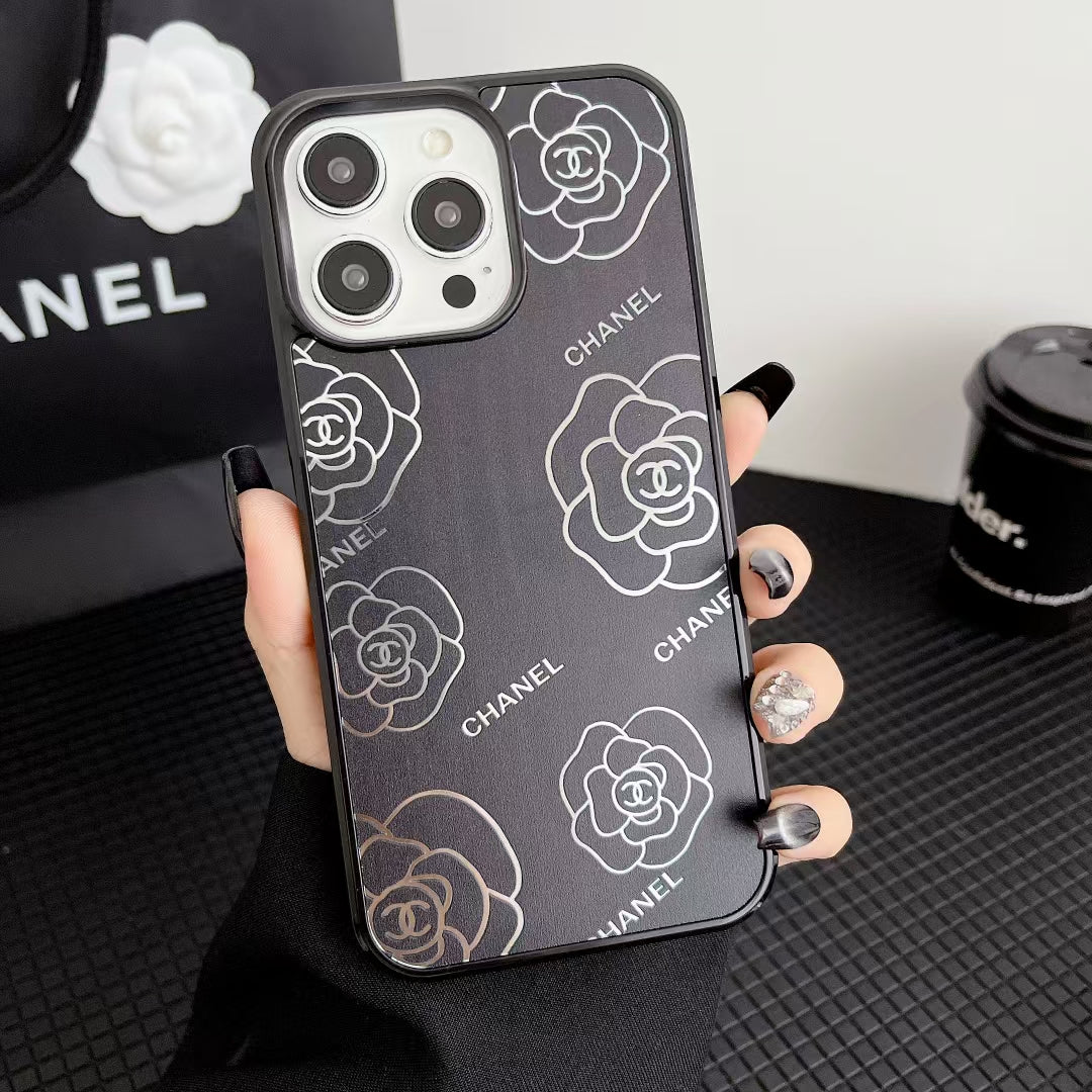 Luxury Floral Iconic CC Pattern iPhone Case