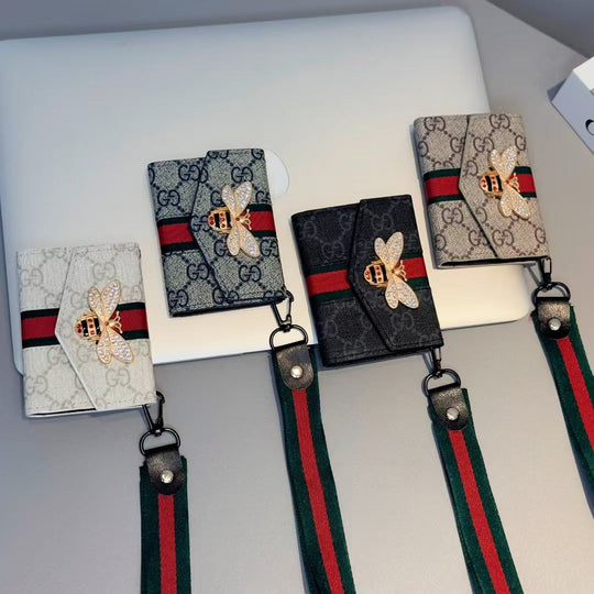 Luxury Bee Emblem Mini Wallet