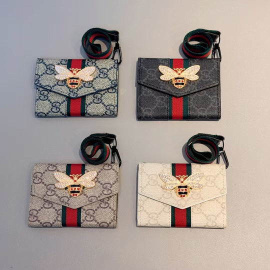 Luxury Bee Emblem Mini Wallet