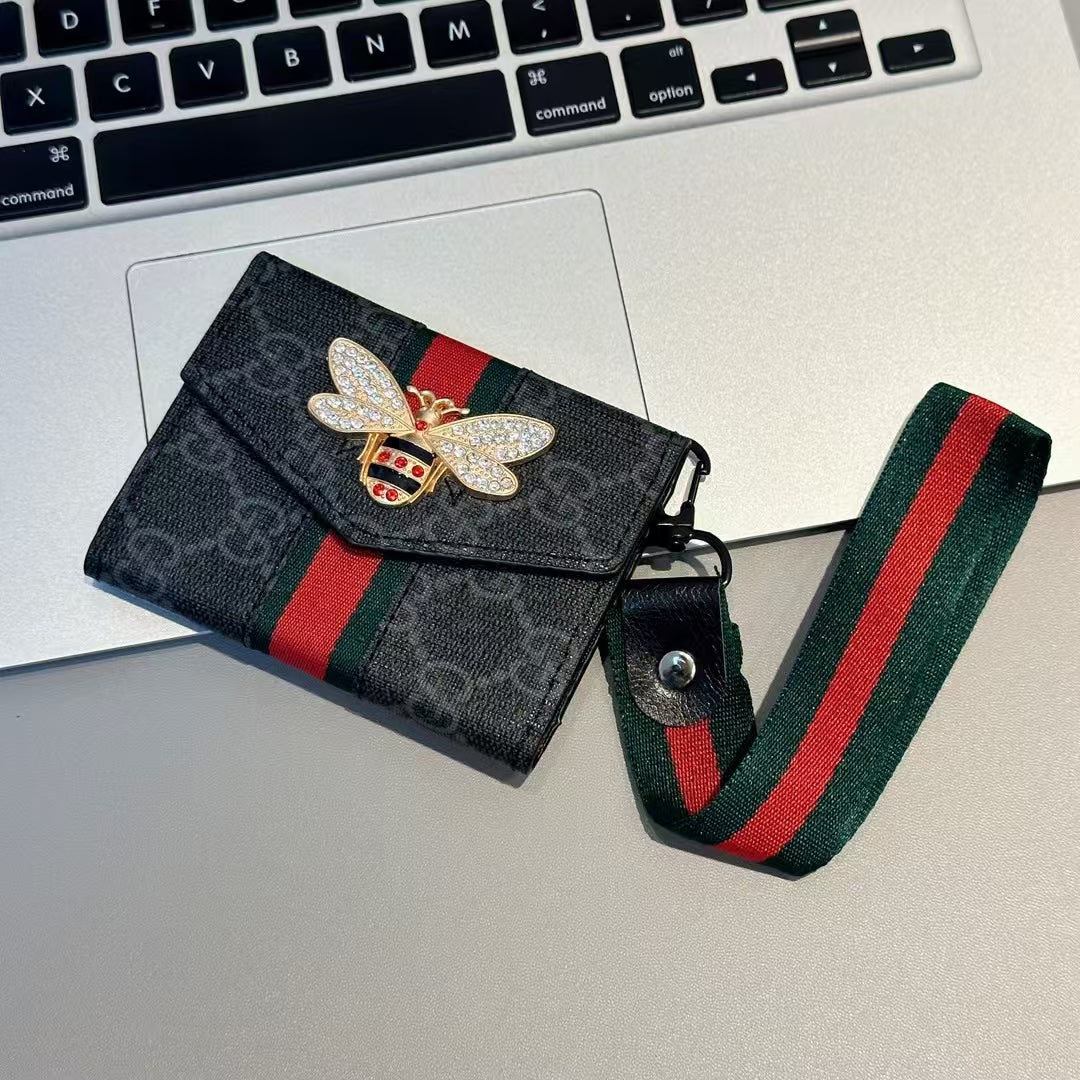 Luxury Bee Emblem Mini Wallet