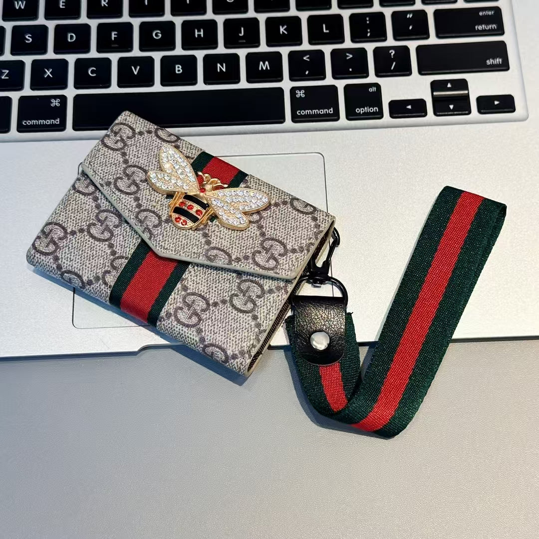 Luxury Bee Emblem Mini Wallet