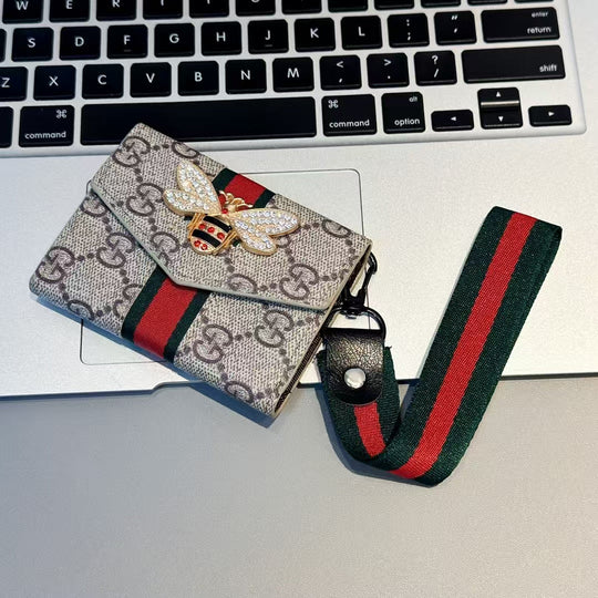 Luxury Bee Emblem Mini Wallet