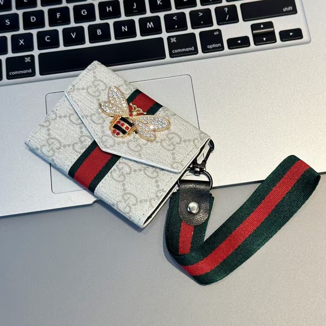 Luxury Bee Emblem Mini Wallet