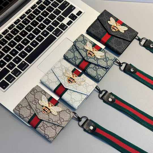 Luxury Bee Emblem Mini Wallet