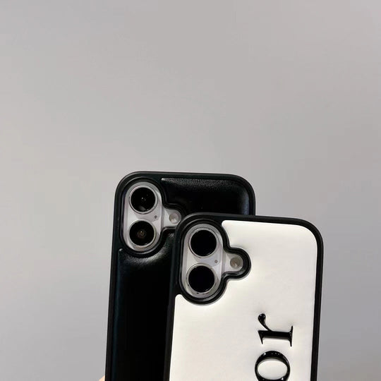 Elegant 3D Lettering iPhone Case – Soft Touch Protective Cover