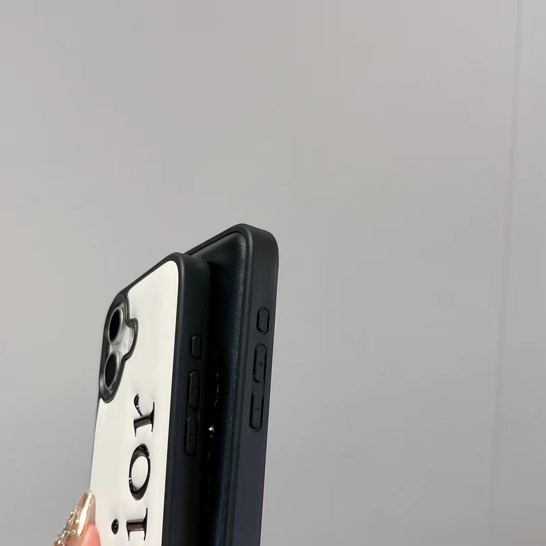 Elegant 3D Lettering iPhone Case – Soft Touch Protective Cover