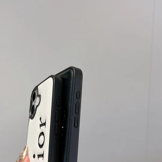 Elegant 3D Lettering iPhone Case – Soft Touch Protective Cover