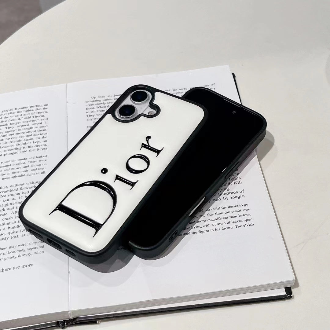 Elegant 3D Lettering iPhone Case – Soft Touch Protective Cover