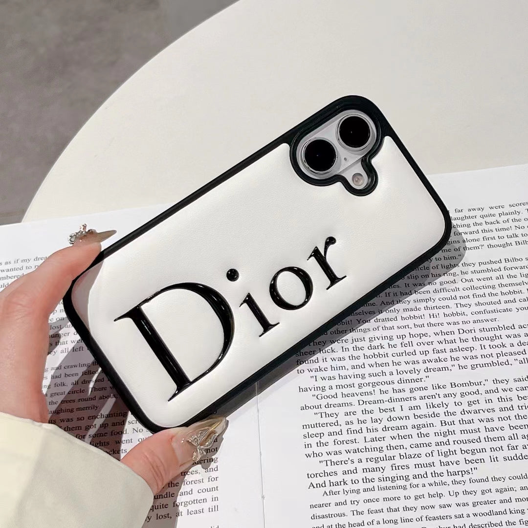 Elegant 3D Lettering iPhone Case – Soft Touch Protective Cover
