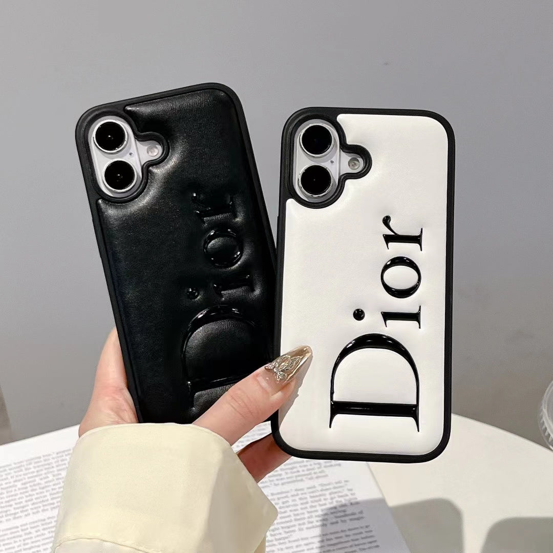 Elegant 3D Lettering iPhone Case – Soft Touch Protective Cover