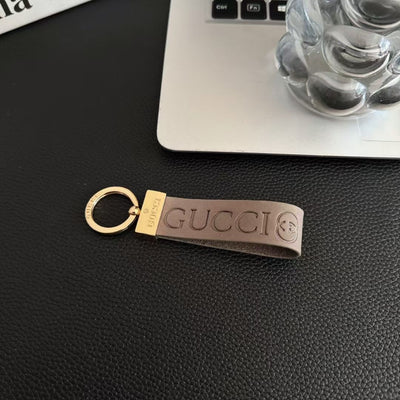 Luxury GG Keychain with Gold Hardware