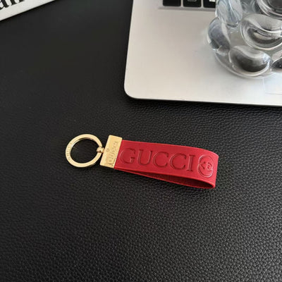 Luxury GG Keychain with Gold Hardware