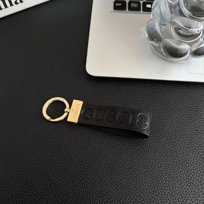 Luxury GG Keychain with Gold Hardware