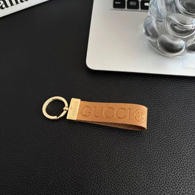 Luxury GG Keychain with Gold Hardware
