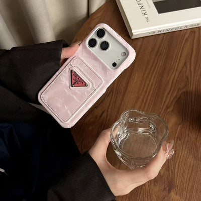 Luxury PR Monogram Phone Case with Card Holder