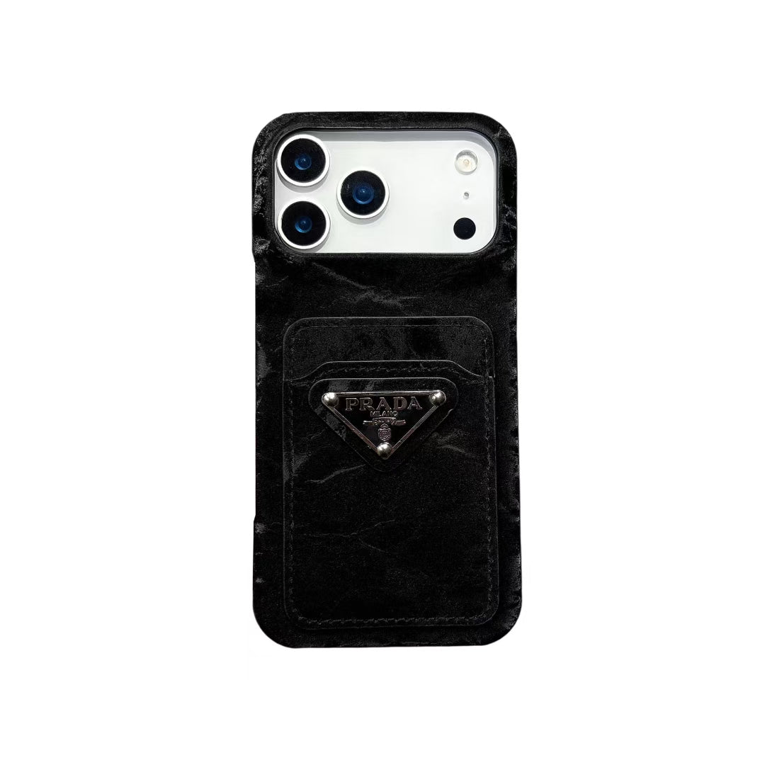 Luxury PR Monogram Phone Case with Card Holder