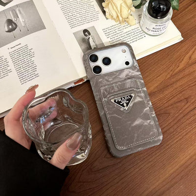 Luxury PR Monogram Phone Case with Card Holder