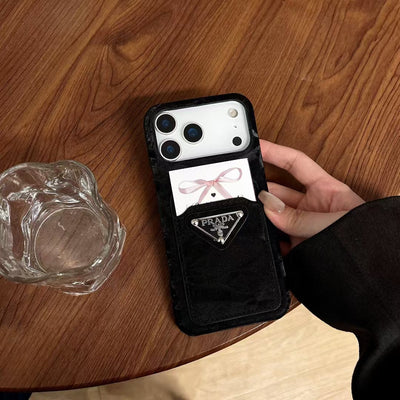 Luxury PR Monogram Phone Case with Card Holder