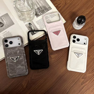 Luxury PR Monogram Phone Case with Card Holder