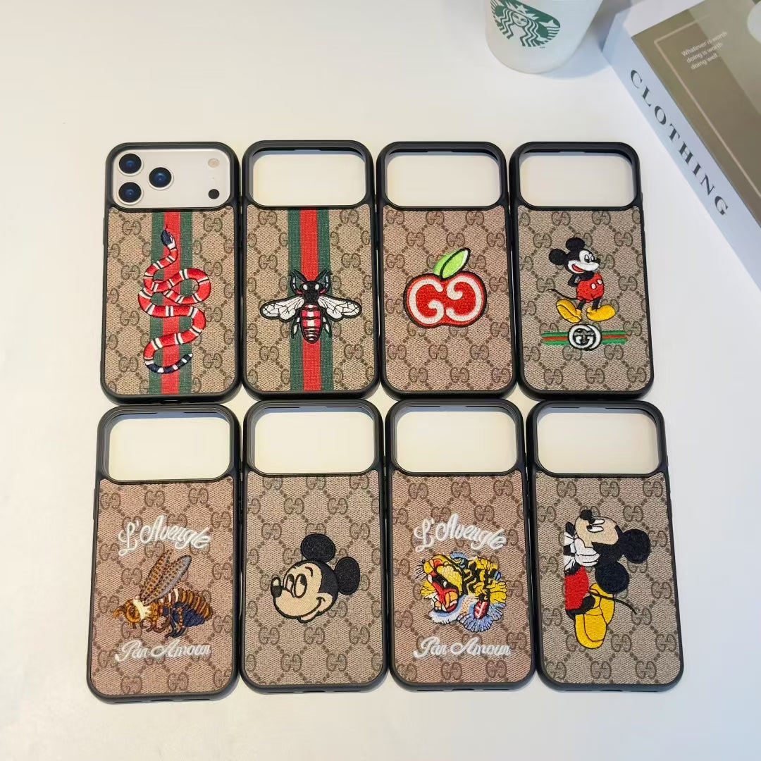 Luxury GG Embroidered Phone Case Collection