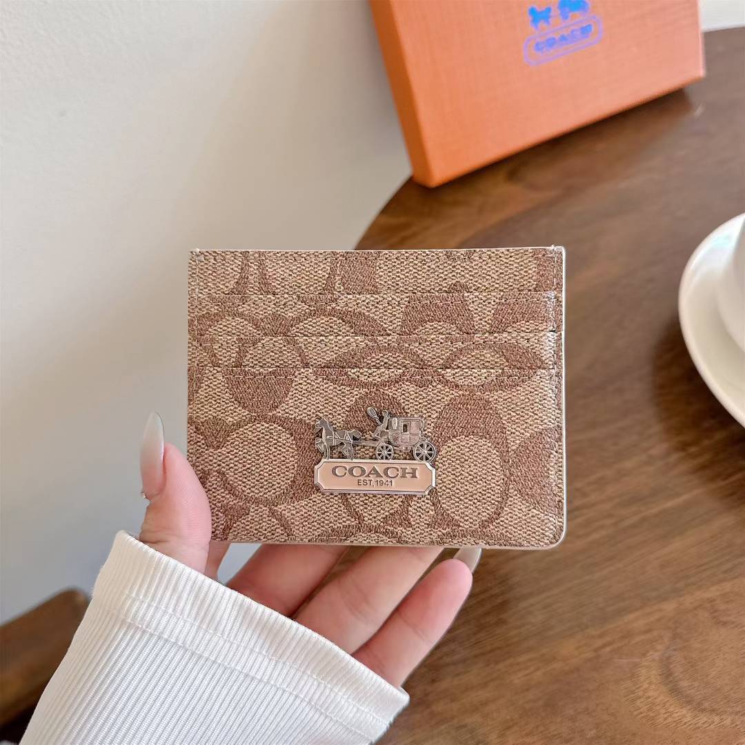 Luxury Monogram Card Holder with Logo