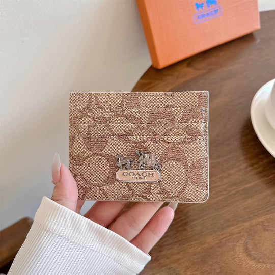 Luxury Monogram Card Holder with Logo