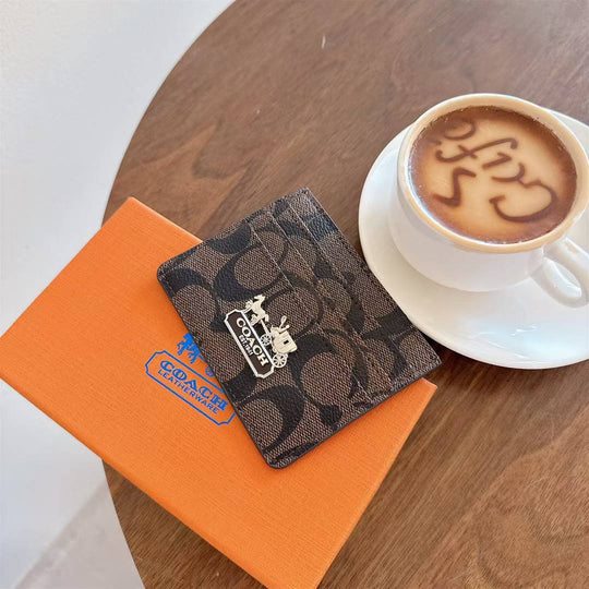 Luxury Monogram Card Holder with Logo