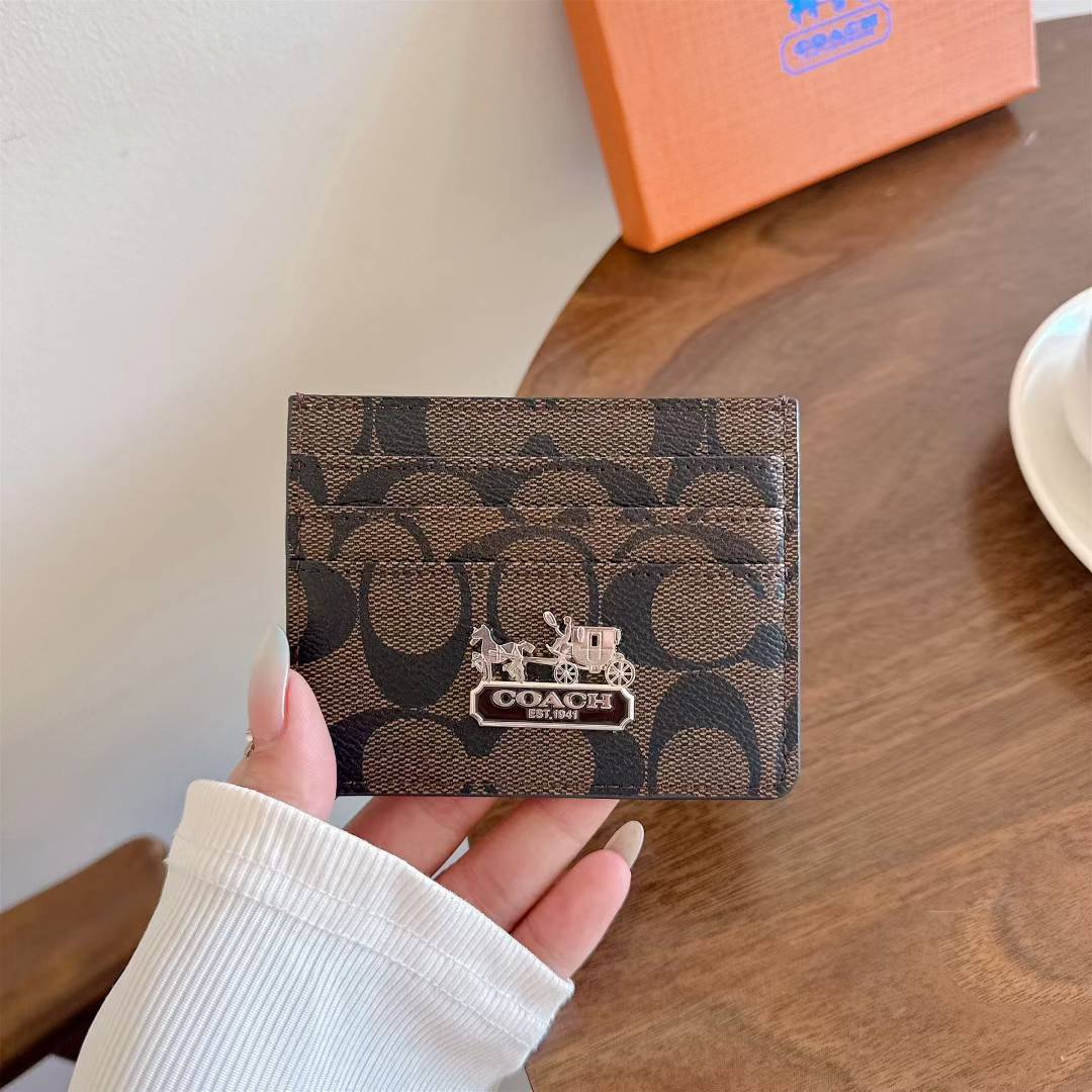 Luxury Monogram Card Holder with Logo
