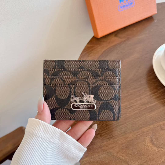 Luxury Monogram Card Holder with Logo