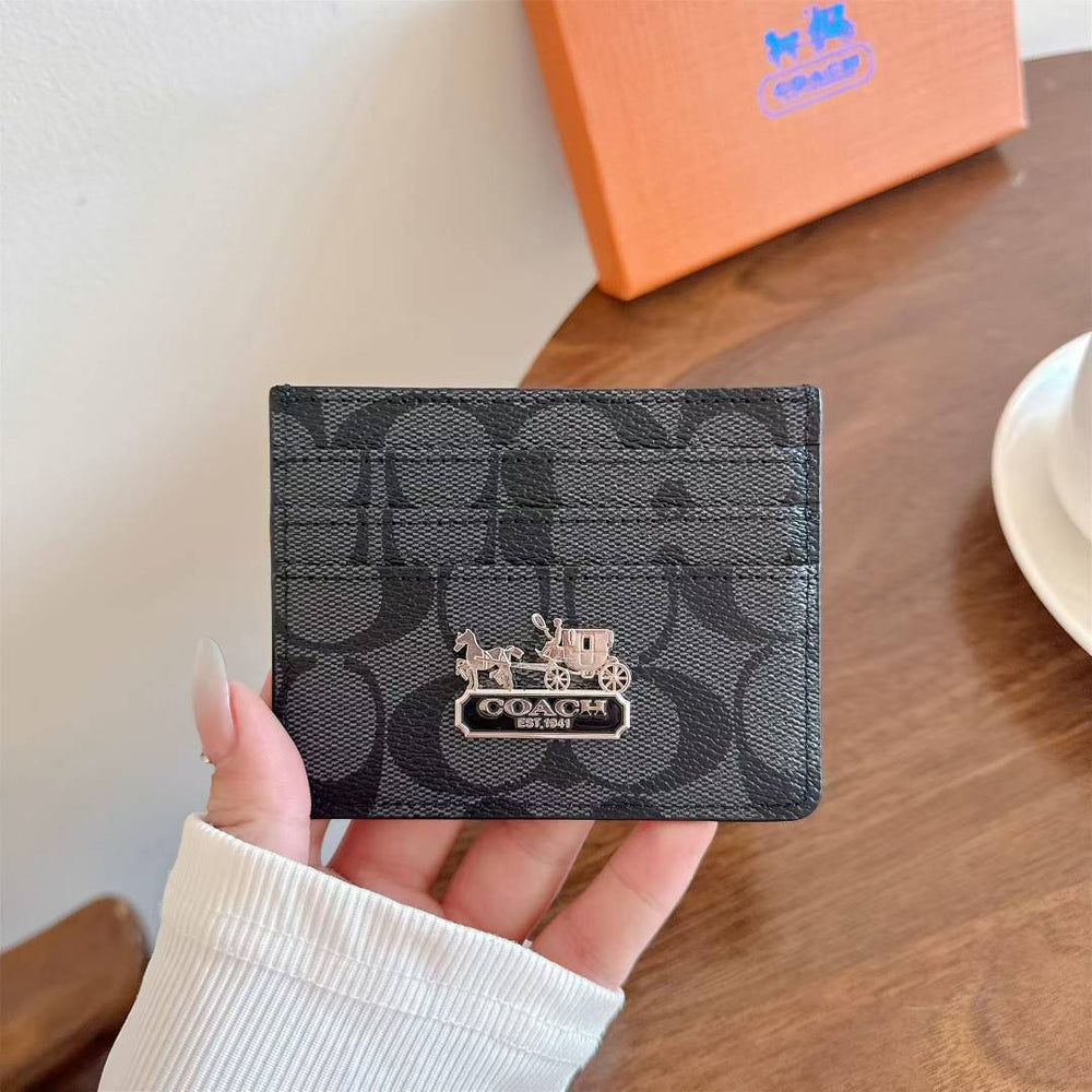 Luxury Monogram Card Holder with Logo
