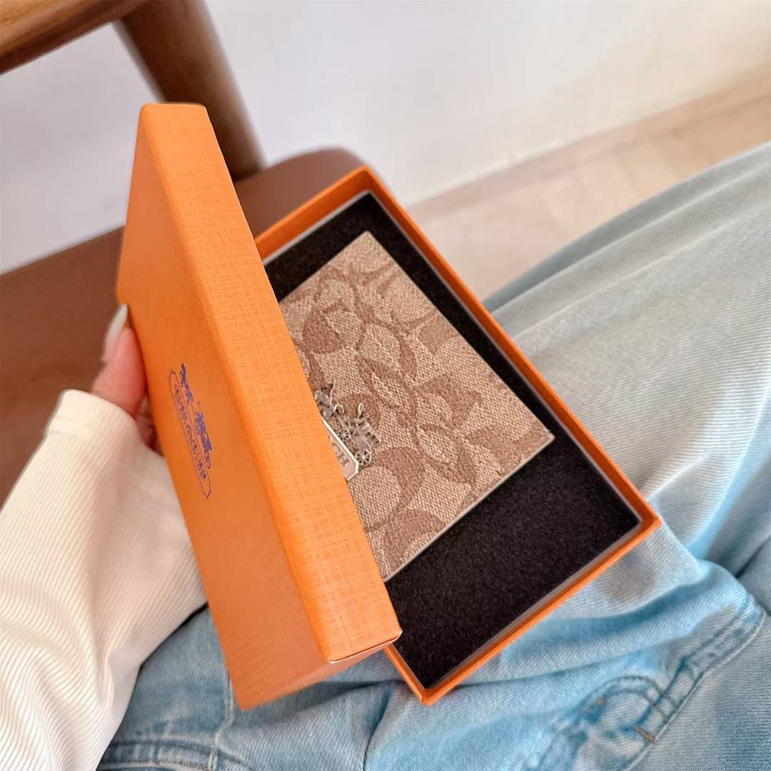 Luxury Monogram Card Holder with Logo