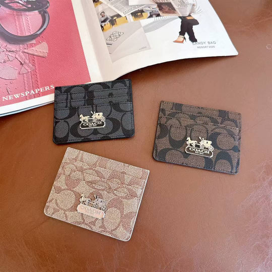 Luxury Monogram Card Holder with Logo