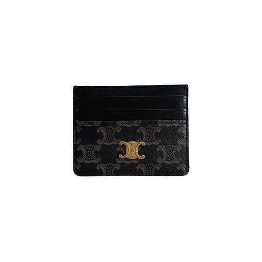 Luxury Crescent Emblem Slim Card Holder Wallet