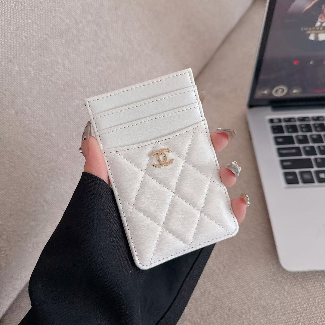 Luxury Quilted Slim Card Holder Wallet