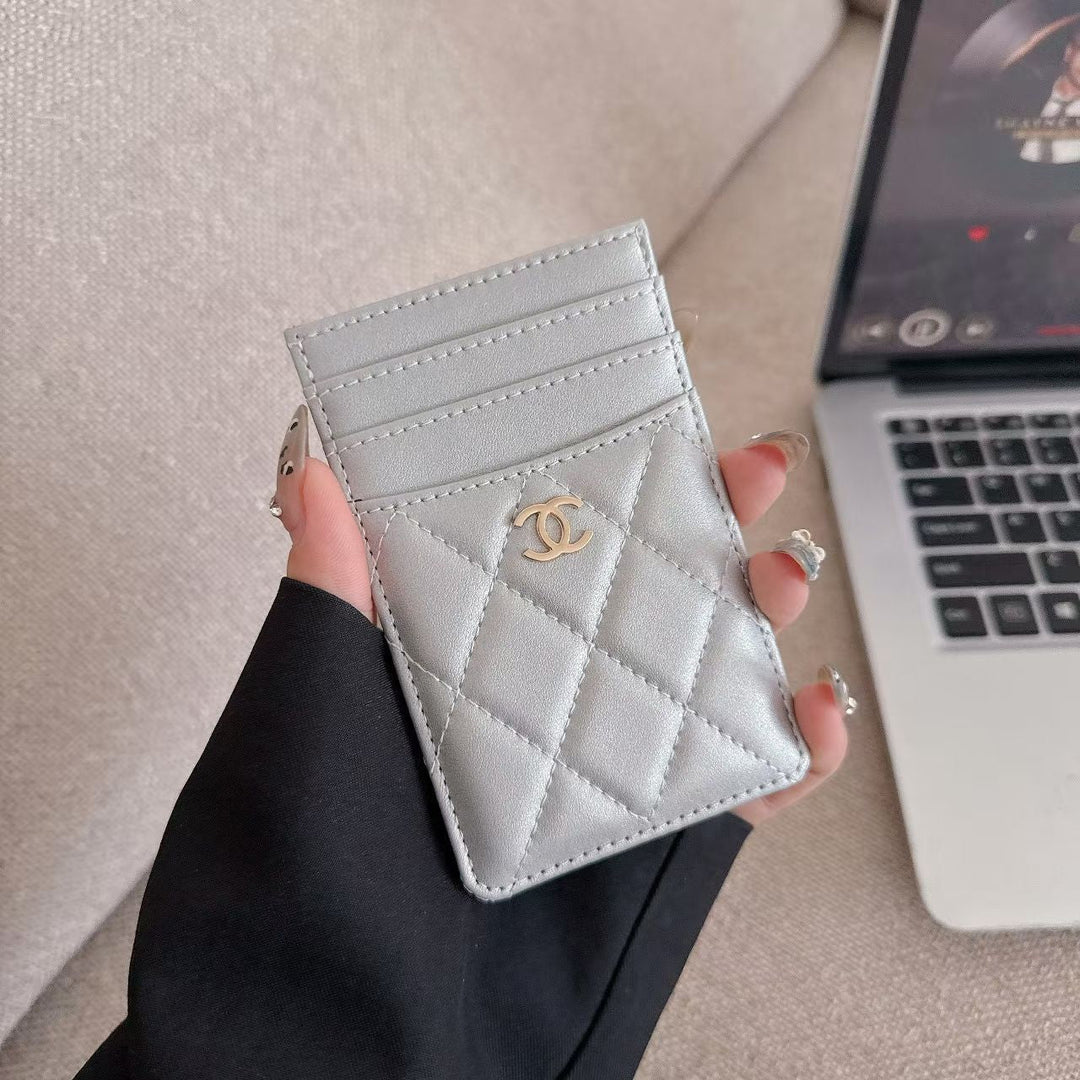 Luxury Quilted Slim Card Holder Wallet