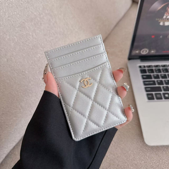 Luxury Quilted Slim Card Holder Wallet