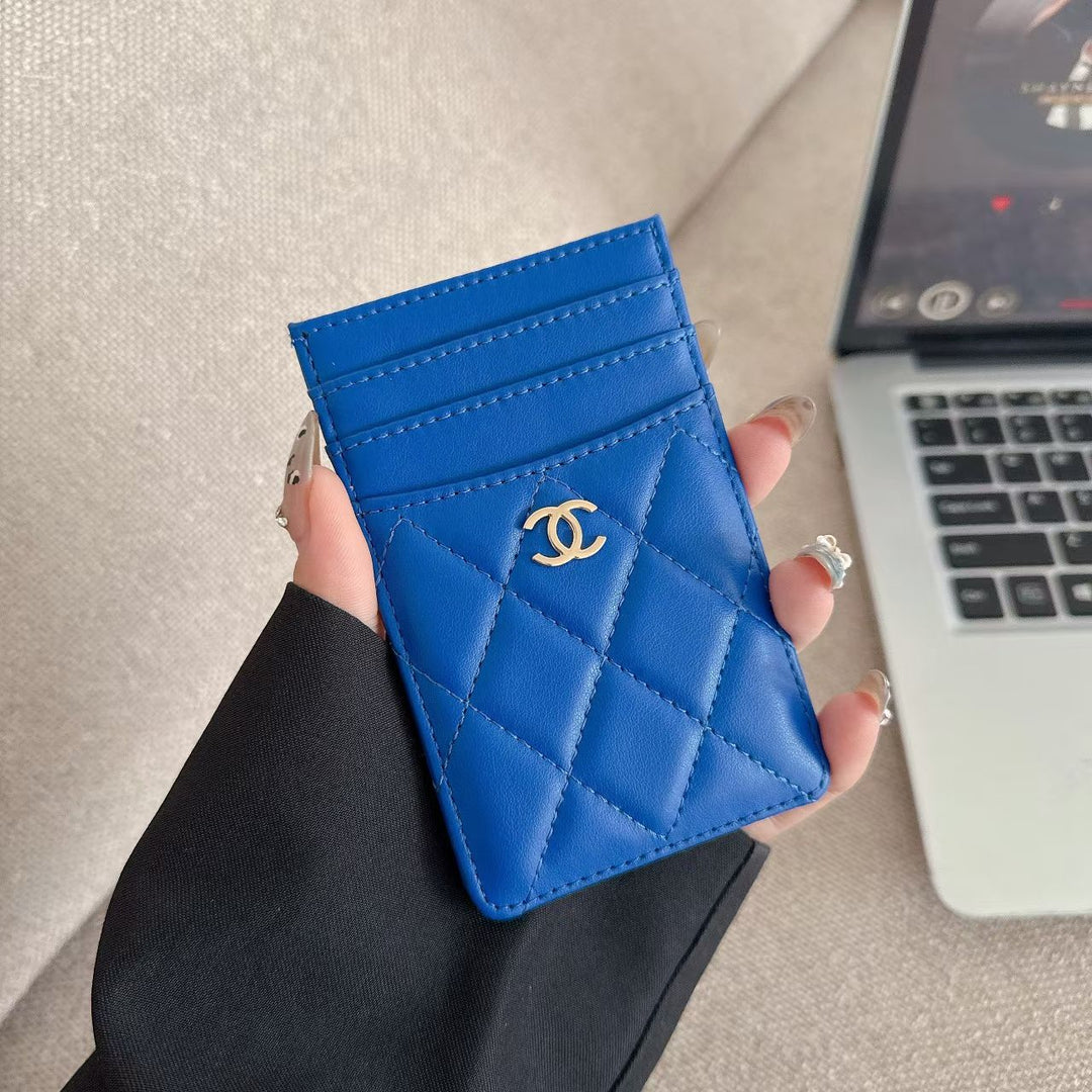 Luxury Quilted Slim Card Holder Wallet