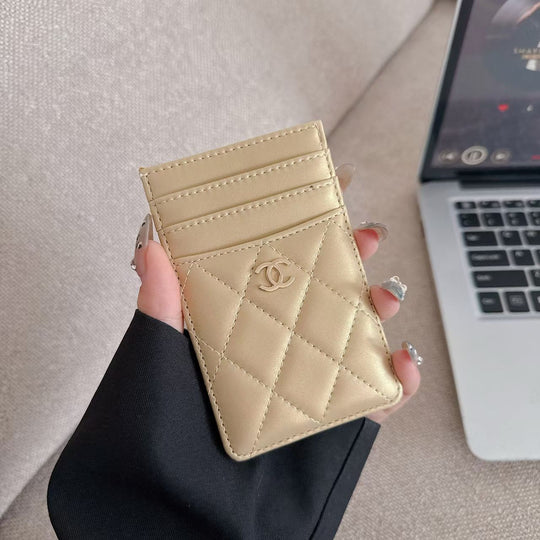 Luxury Quilted Slim Card Holder Wallet