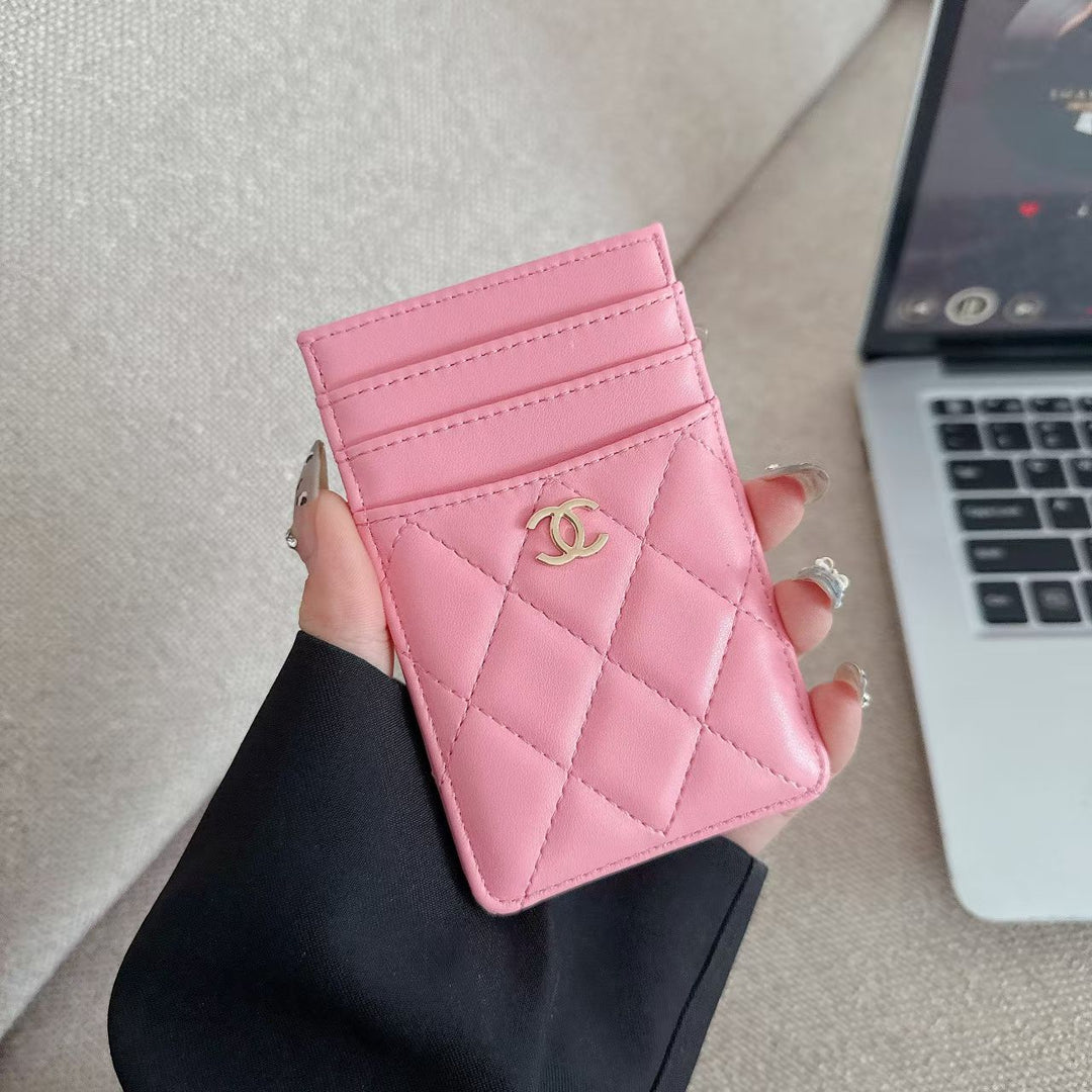 Luxury Quilted Slim Card Holder Wallet