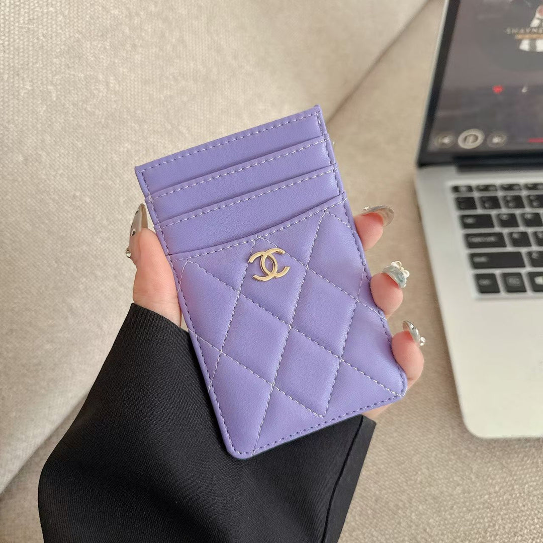 Luxury Quilted Slim Card Holder Wallet