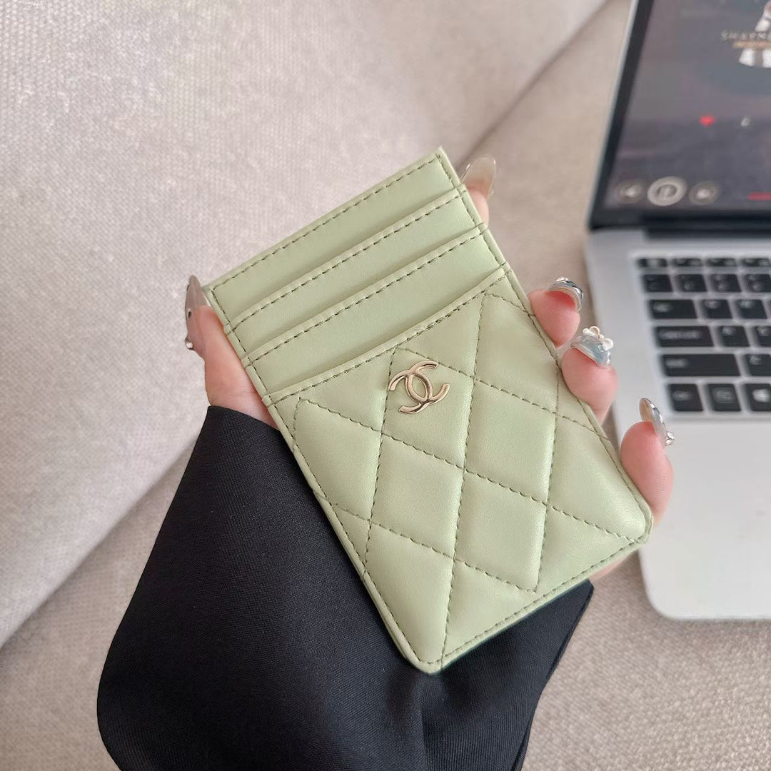 Luxury Quilted Slim Card Holder Wallet