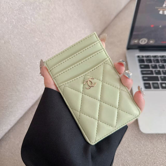Luxury Quilted Slim Card Holder Wallet