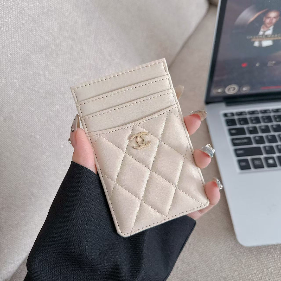 Luxury Quilted Slim Card Holder Wallet