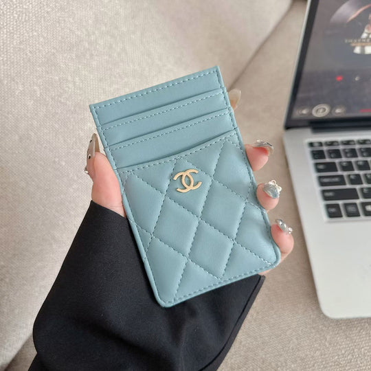 Luxury Quilted Slim Card Holder Wallet