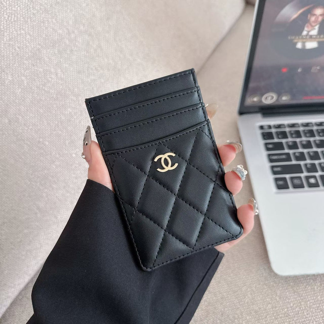 Luxury Quilted Slim Card Holder Wallet