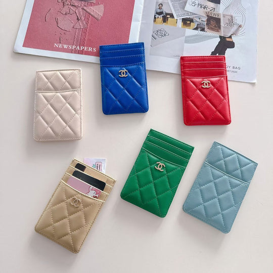 Luxury Quilted Slim Card Holder Wallet