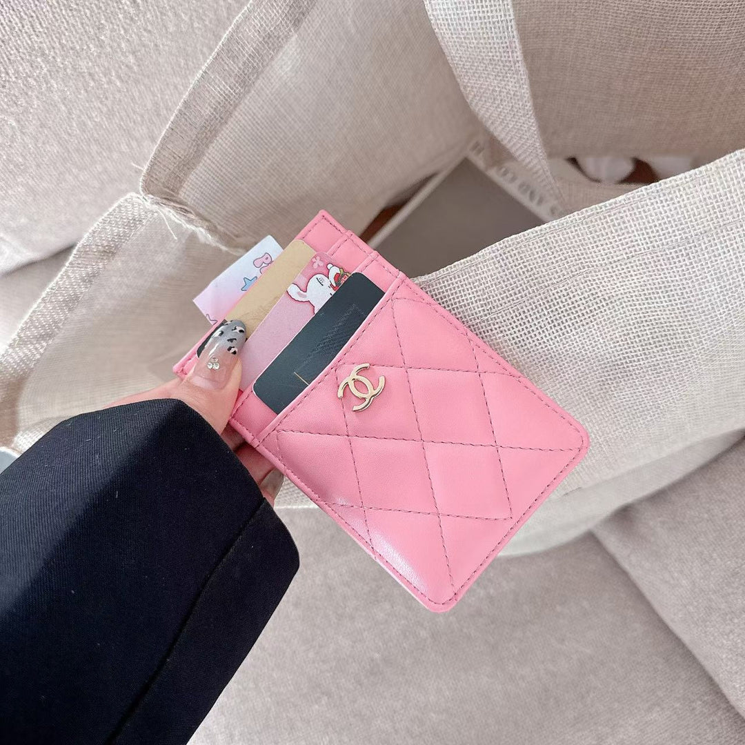 Luxury Quilted Slim Card Holder Wallet