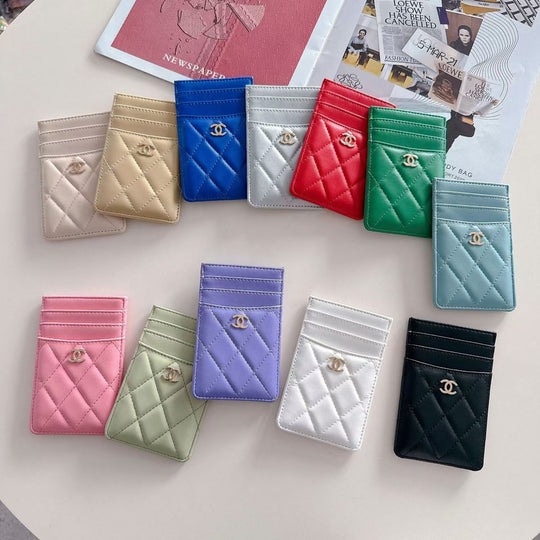 Luxury Quilted Slim Card Holder Wallet
