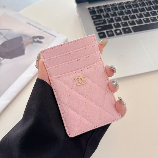 Luxury Quilted Multi-Color Slim Card Holder Wallet